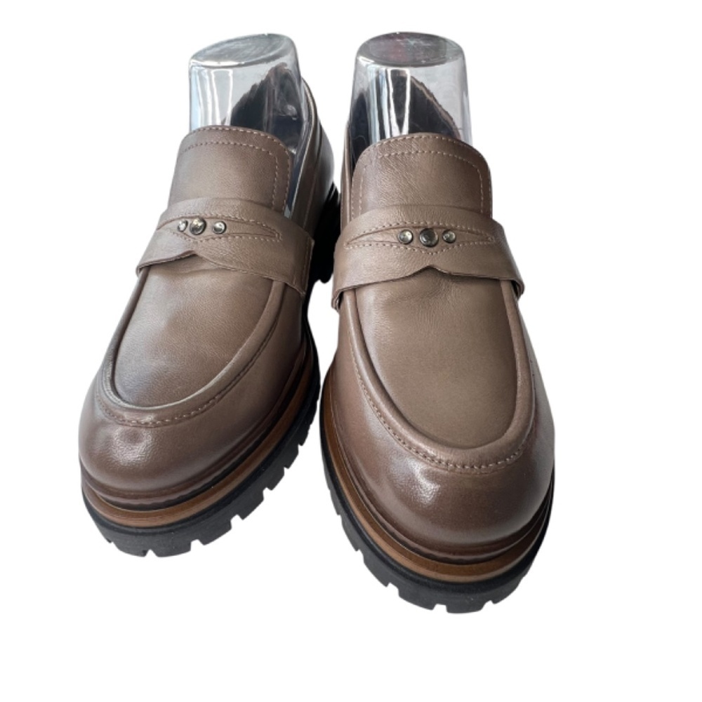 Miz Mooz Leather Loafers - Damian Taupe EU 39 (US 8.5-9) - Picture 3 of 11